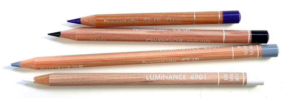 mutiple caran d'ache luminance colored pencils