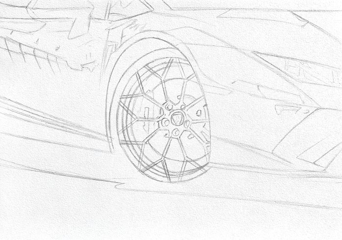 step 1: sketch the wheels
