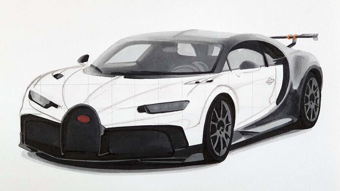 How to Draw a Bugatti Car (Sports Cars) Step by Step |  DrawingTutorials101.com