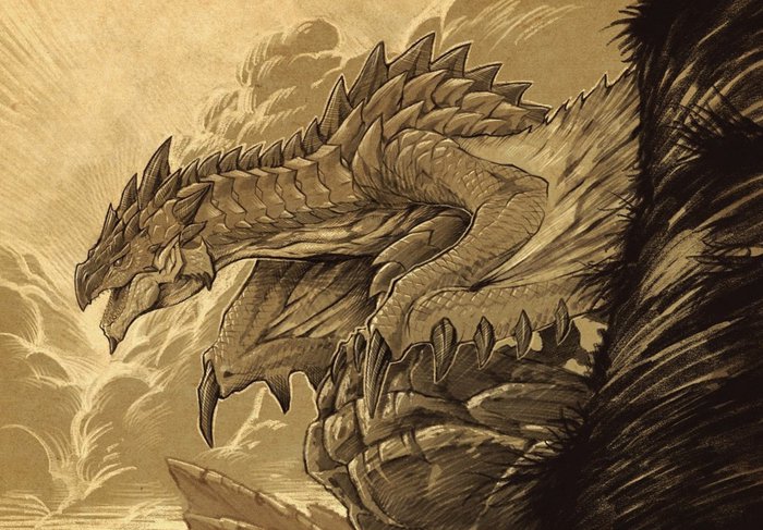 colored pencil drawing idea: fantasy creature, dragon