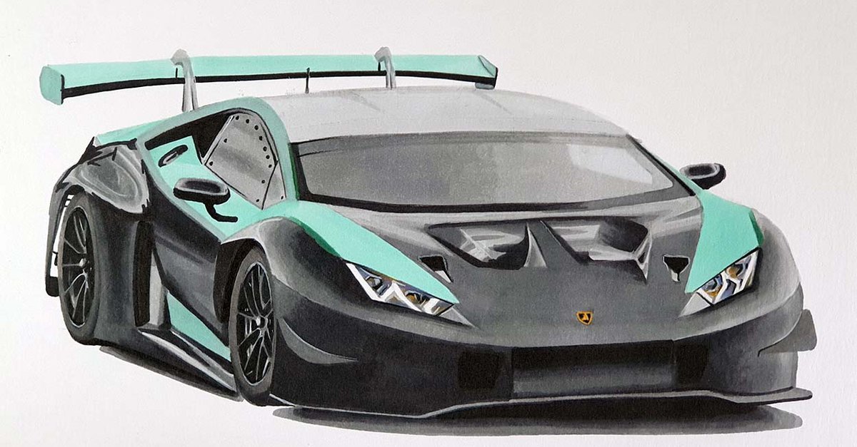 Lamborghini, Drawing by Sam | Artmajeur