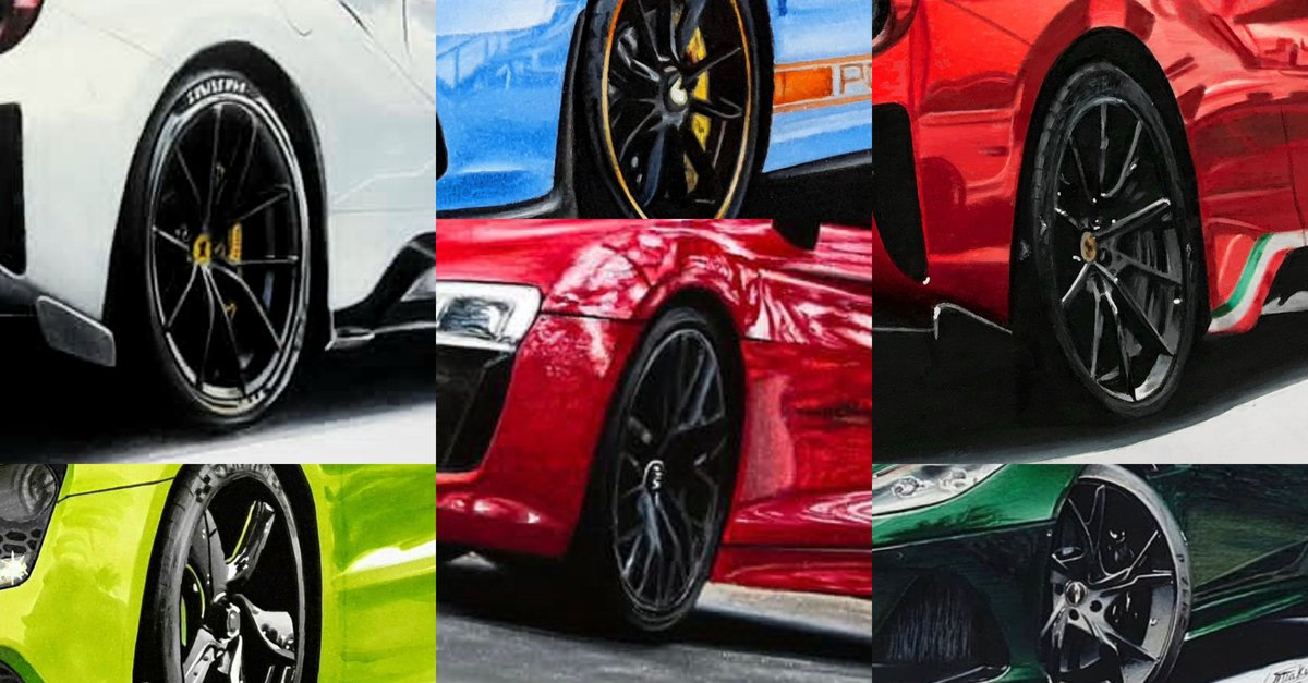 How to draw wheels of cars