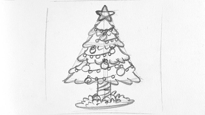 Free Vector | Hand draw winter christmas tree sketch holiday card background-nextbuild.com.vn