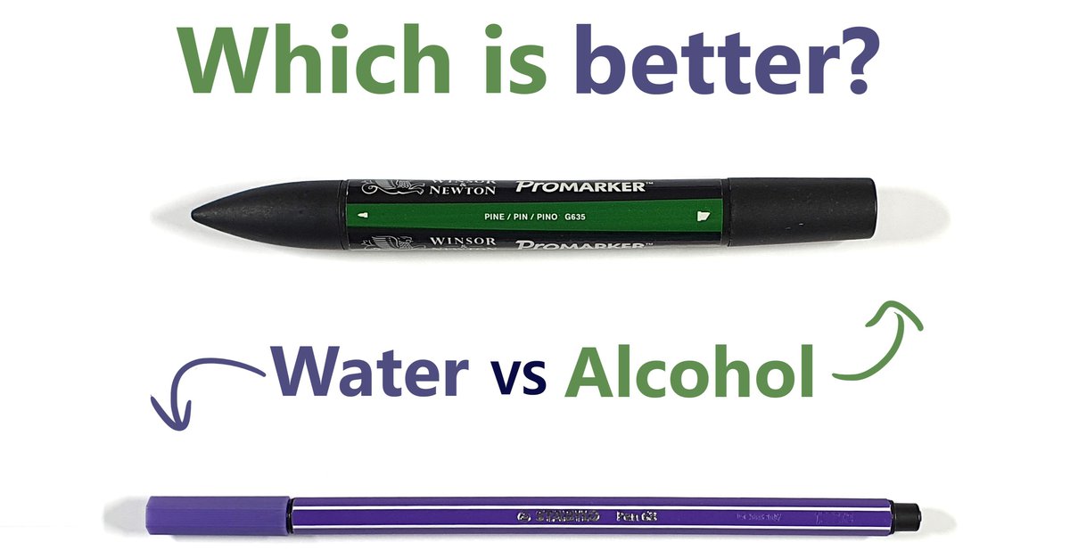 Comparing Alcohol vs Water Based Markers - Smiling Colors